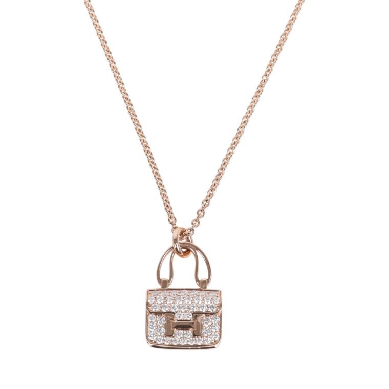 Hermès Amulettes Constance Necklace 18K Rose Gold — Buy Now — alternate view