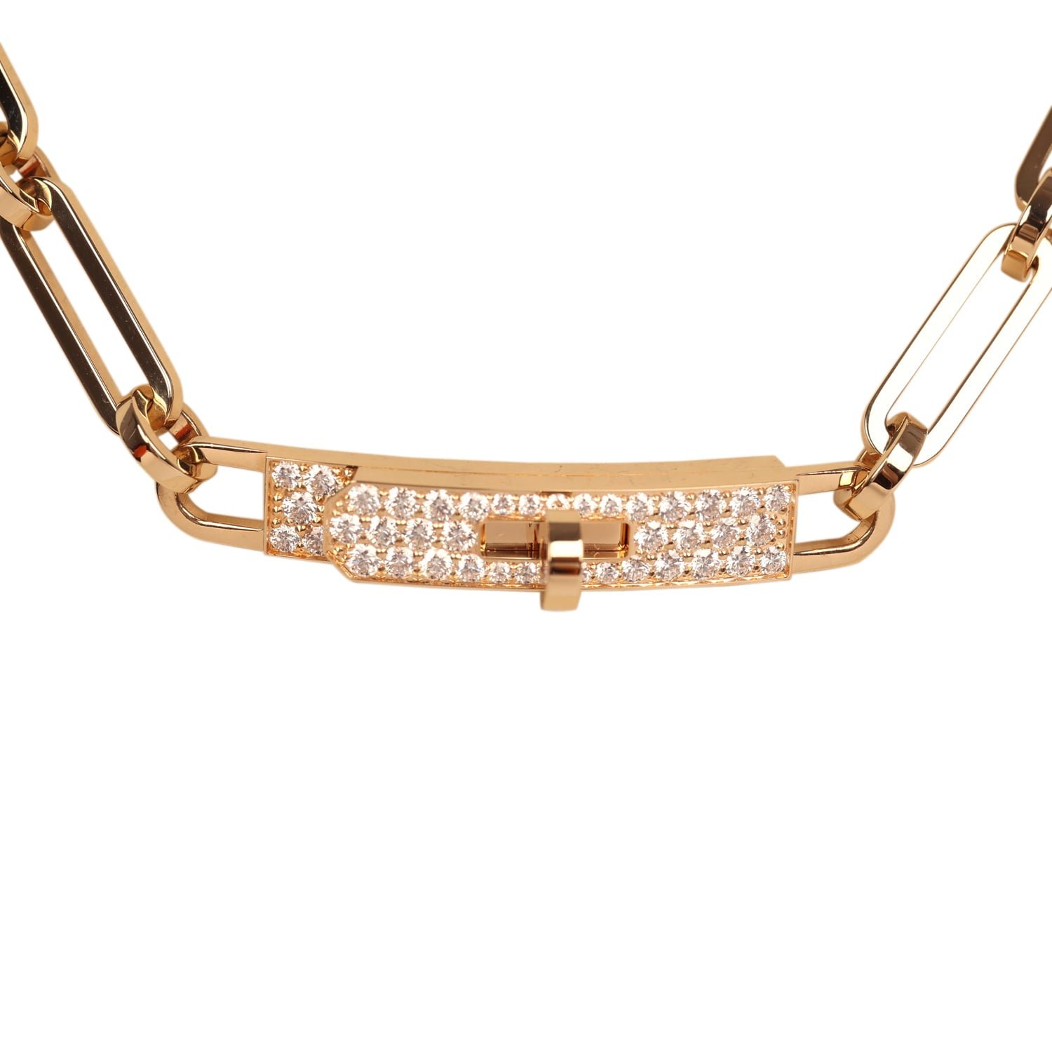 Hermès Small Kelly Chaine Necklace 18K Yellow Gold — view 2
