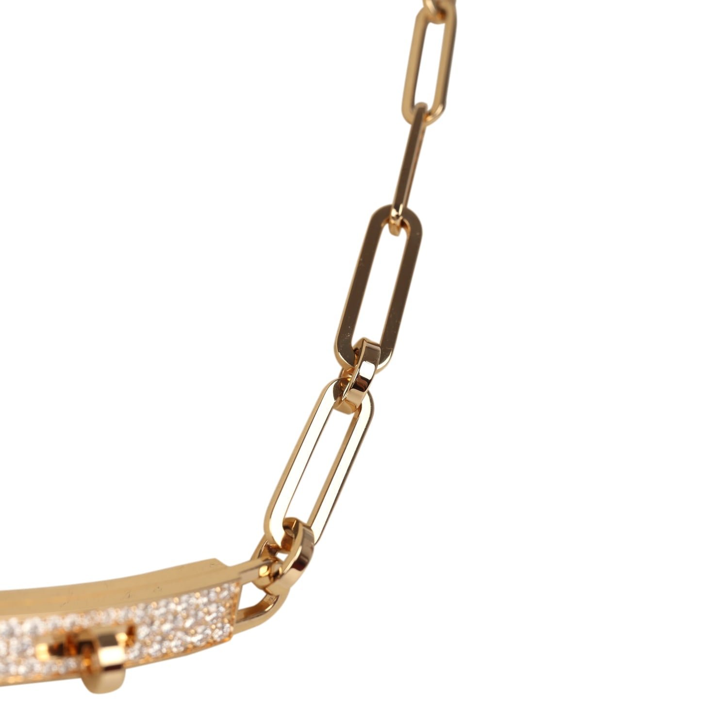Hermès Small Kelly Chaine Necklace 18K Yellow Gold — view 3