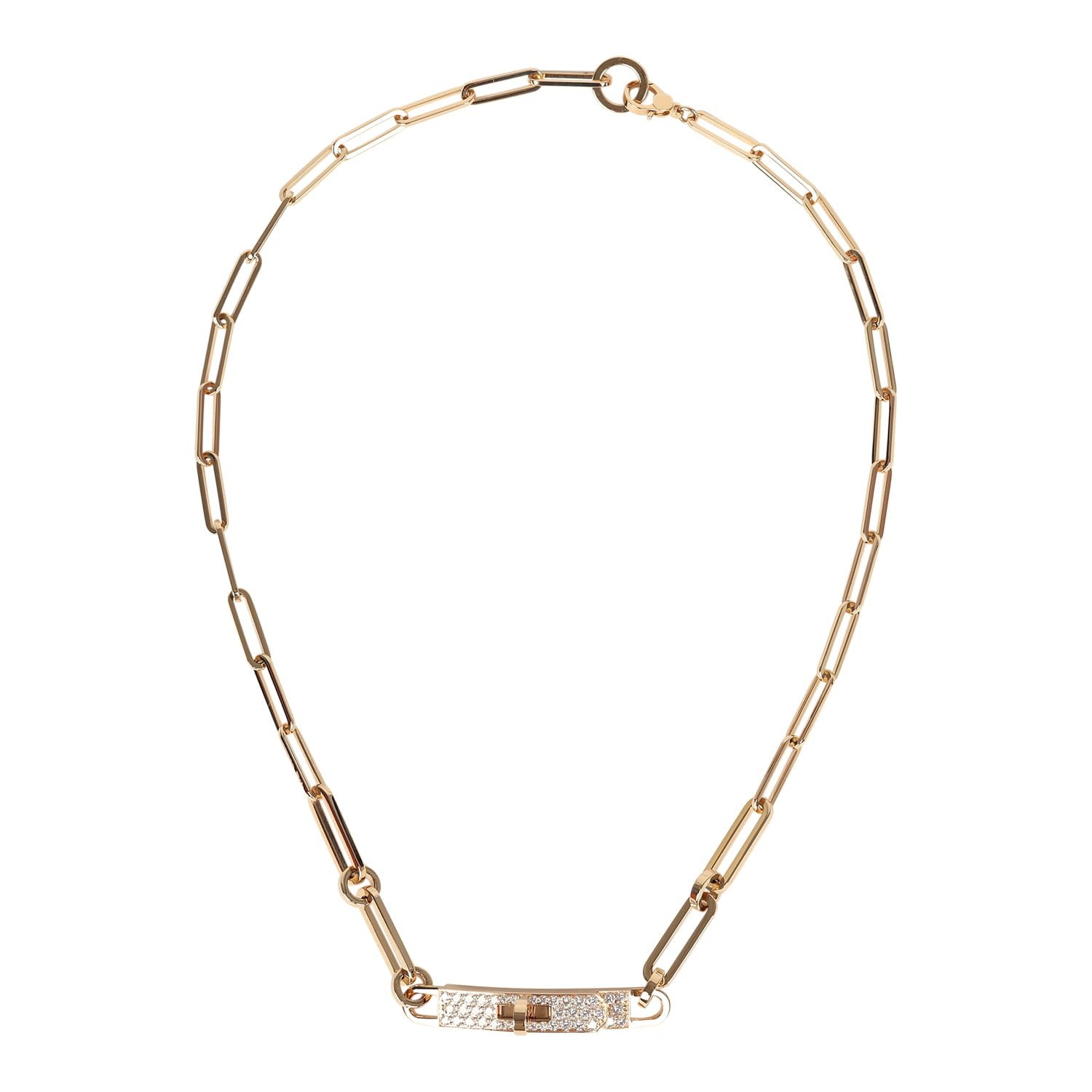 Hermès Small Kelly Chaine Necklace 18K Yellow Gold — view 6
