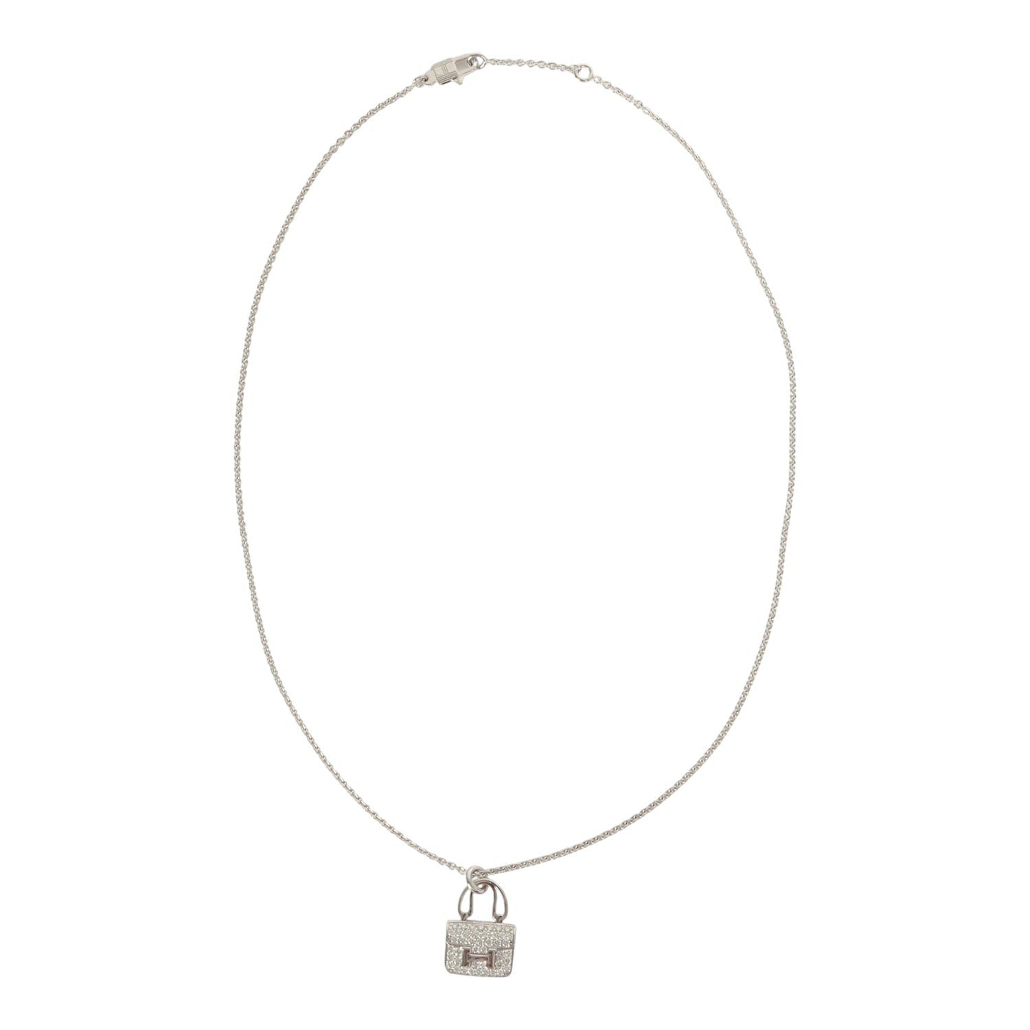 Hermès Amulettes Constance Necklace 18K White Gold — view 7