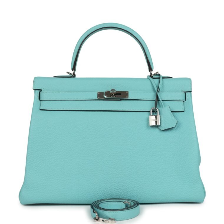 Pre-Owned Hermès Kelly Retourne 35 Bleu Atoll — Buy Now