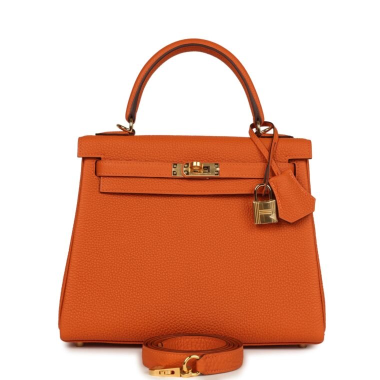 Hermès Kelly Retourne 25 Orange Togo — Buy Now