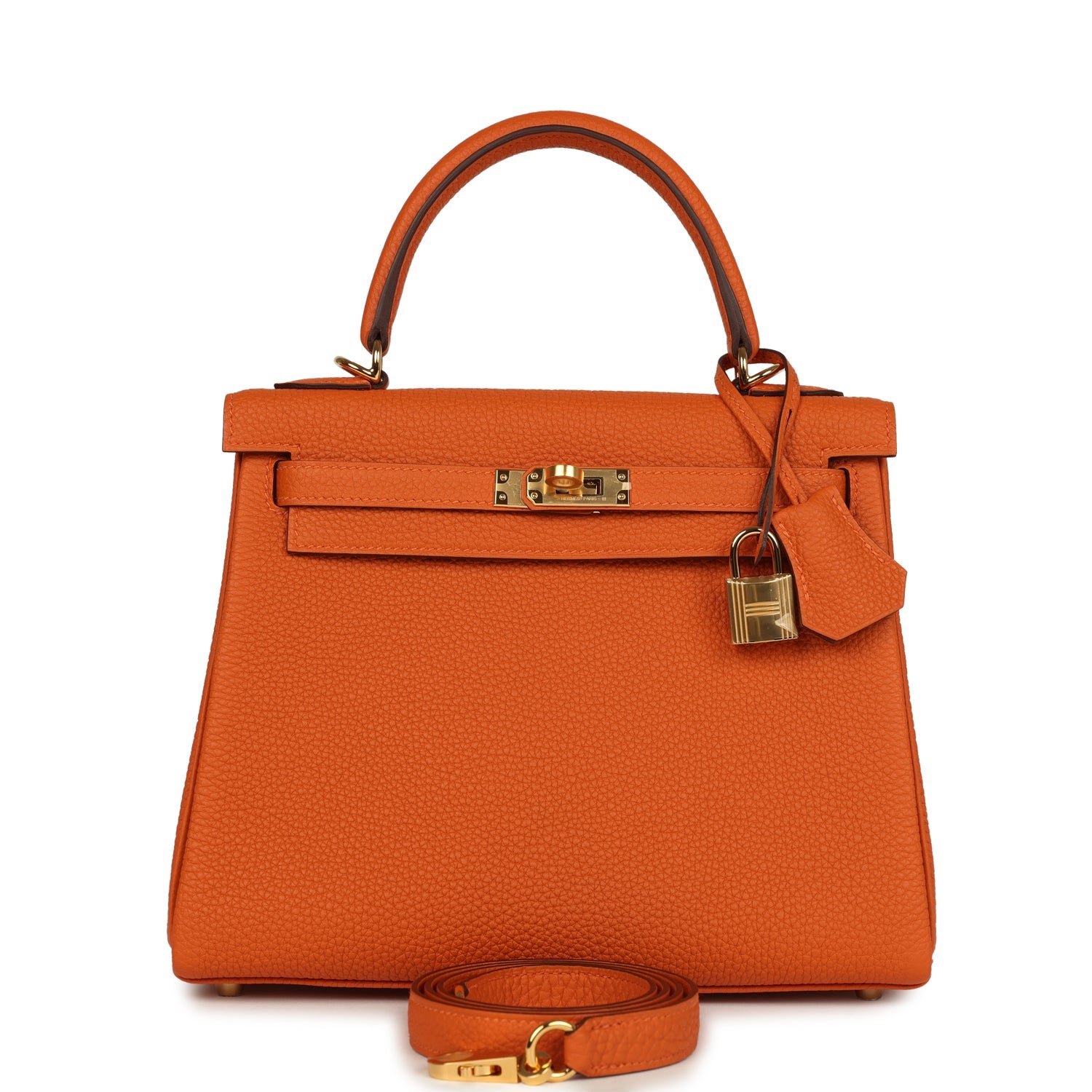 Hermès Kelly Retourne 25 Orange Togo