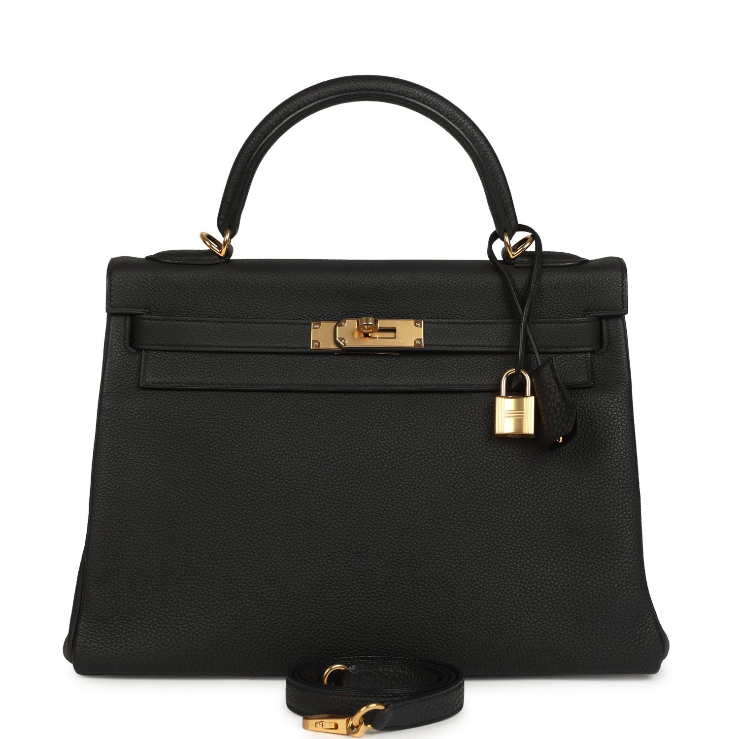 Pre-Owned Hermès Kelly Retourne 32 Black Togo