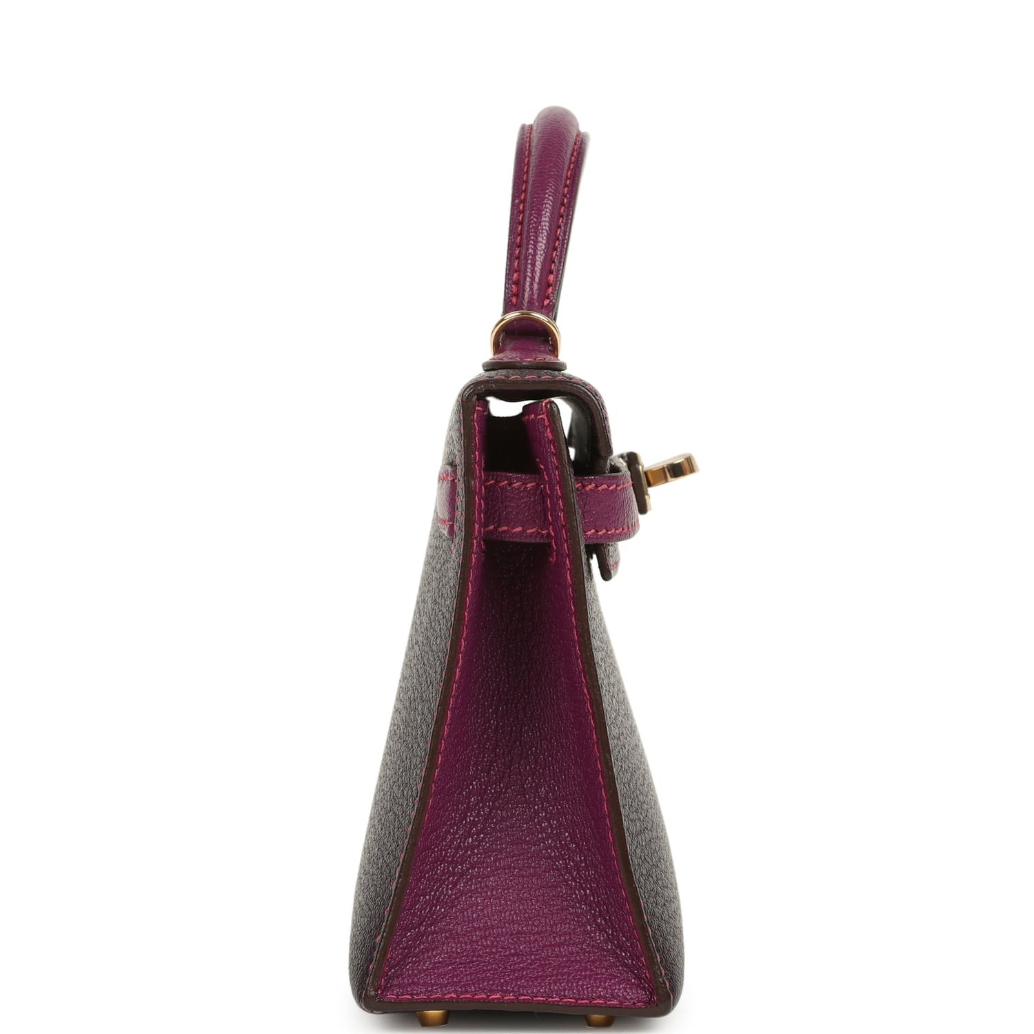 Hermès Kelly Sellier 20 Raisin Chevre Mysore — view 4