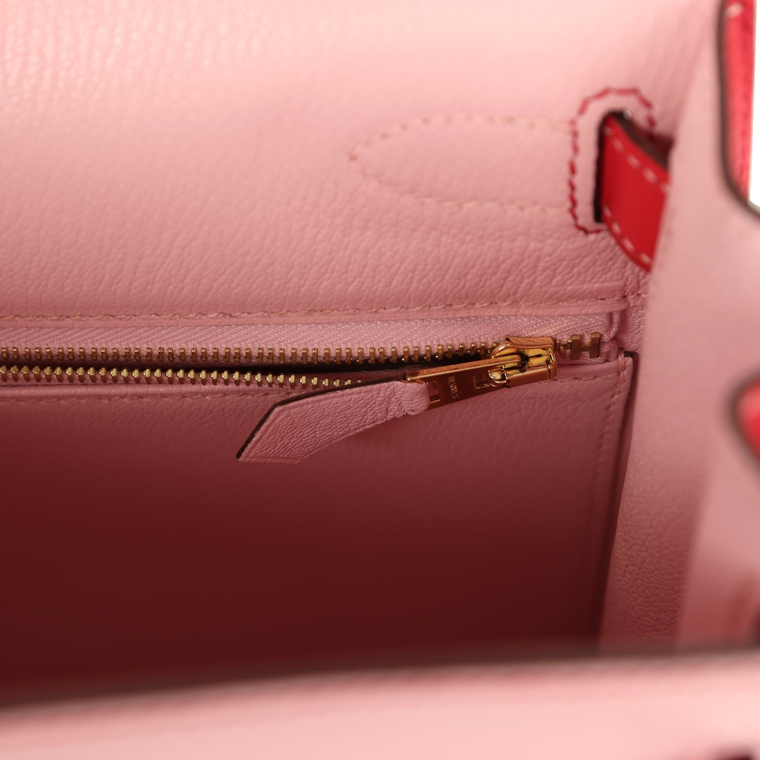 Pre-Owned Hermès Kelly Sellier 28 Rose Sakura — view 9