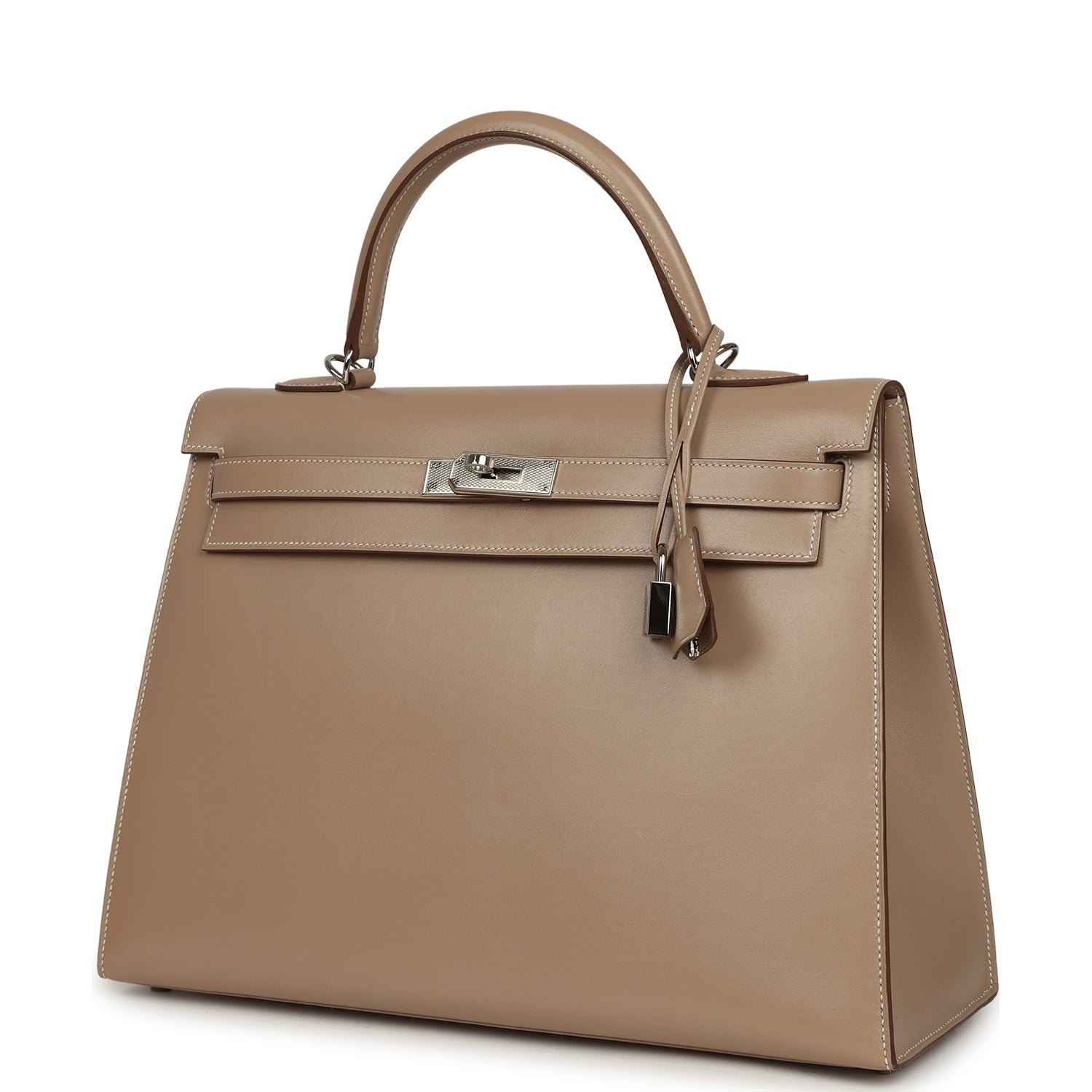 Pre-Owned Hermès Kelly Sellier 35 Argile Tadelakt — view 3
