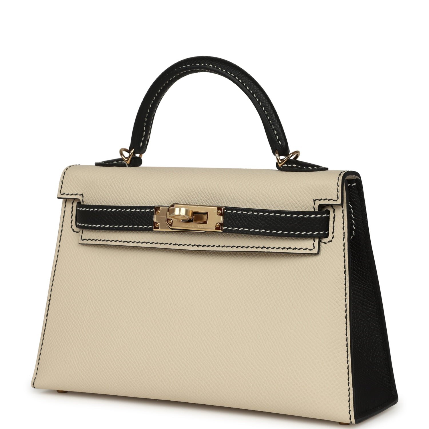 Hermès Kelly Sellier 20 Craie Epsom Permabrass — view 5