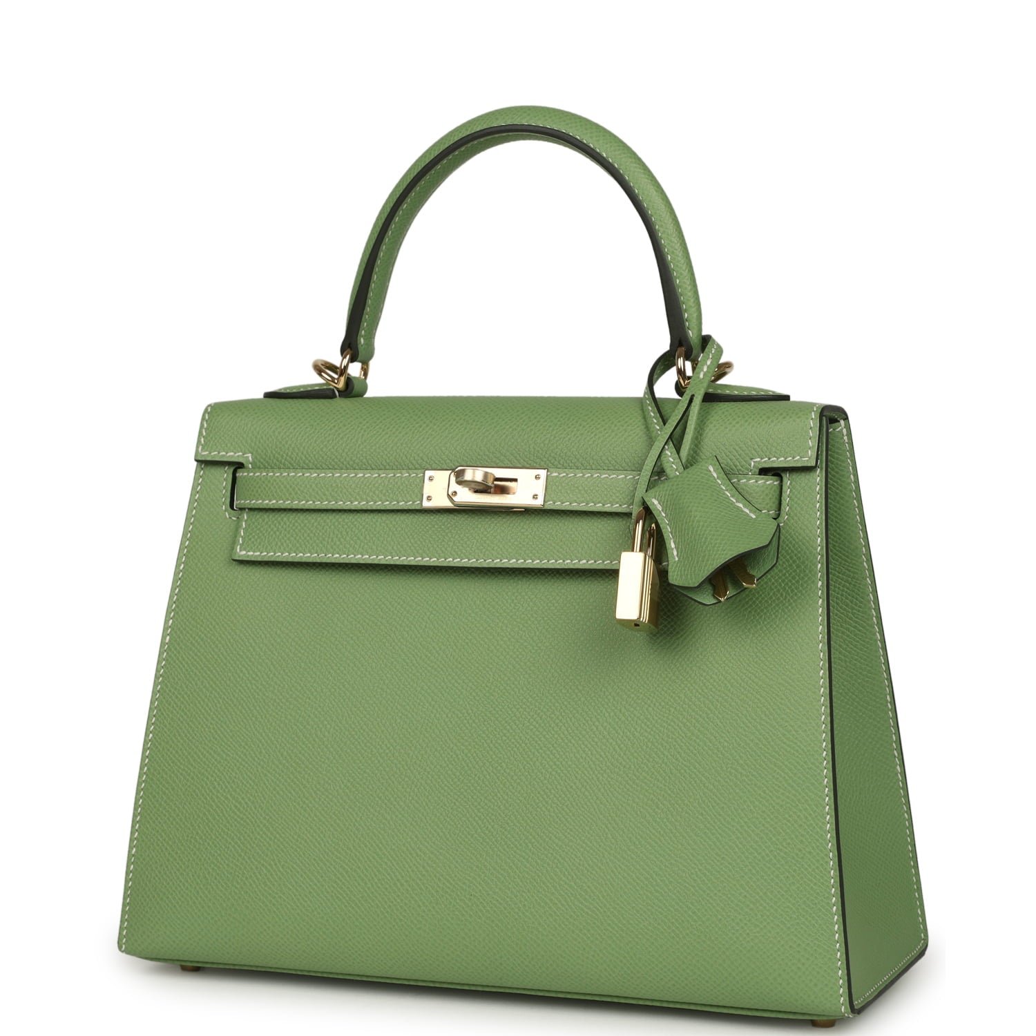 Hermès Kelly Sellier 25 Vert Criquet Epsom — view 3