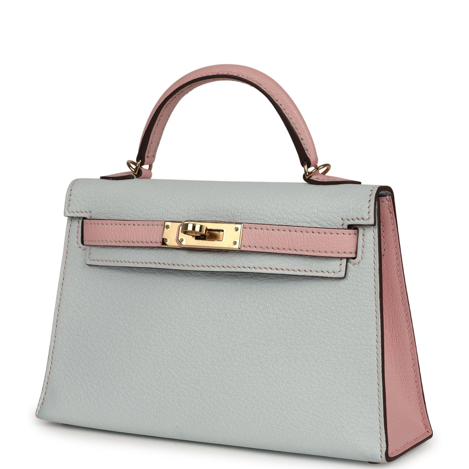 Pre-Owned Hermès Kelly Sellier 20 Bleu Brume — view 3