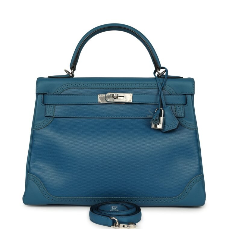 Pre-Owned Hermès Kelly Ghillies 32 Bleu De Galice — Buy Now