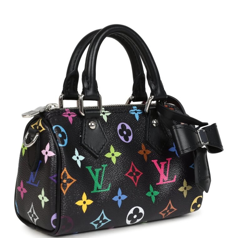 Louis Vuitton Nano Speedy Black Multicolor for Sale — alternate view