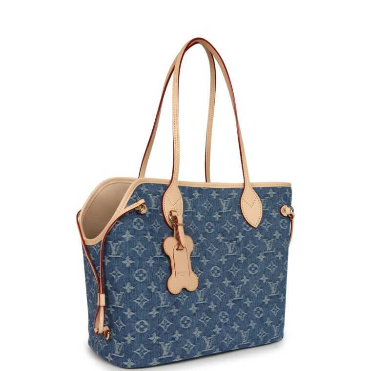 Louis Vuitton Neverwoof MM Blue Denim for Sale — alternate view