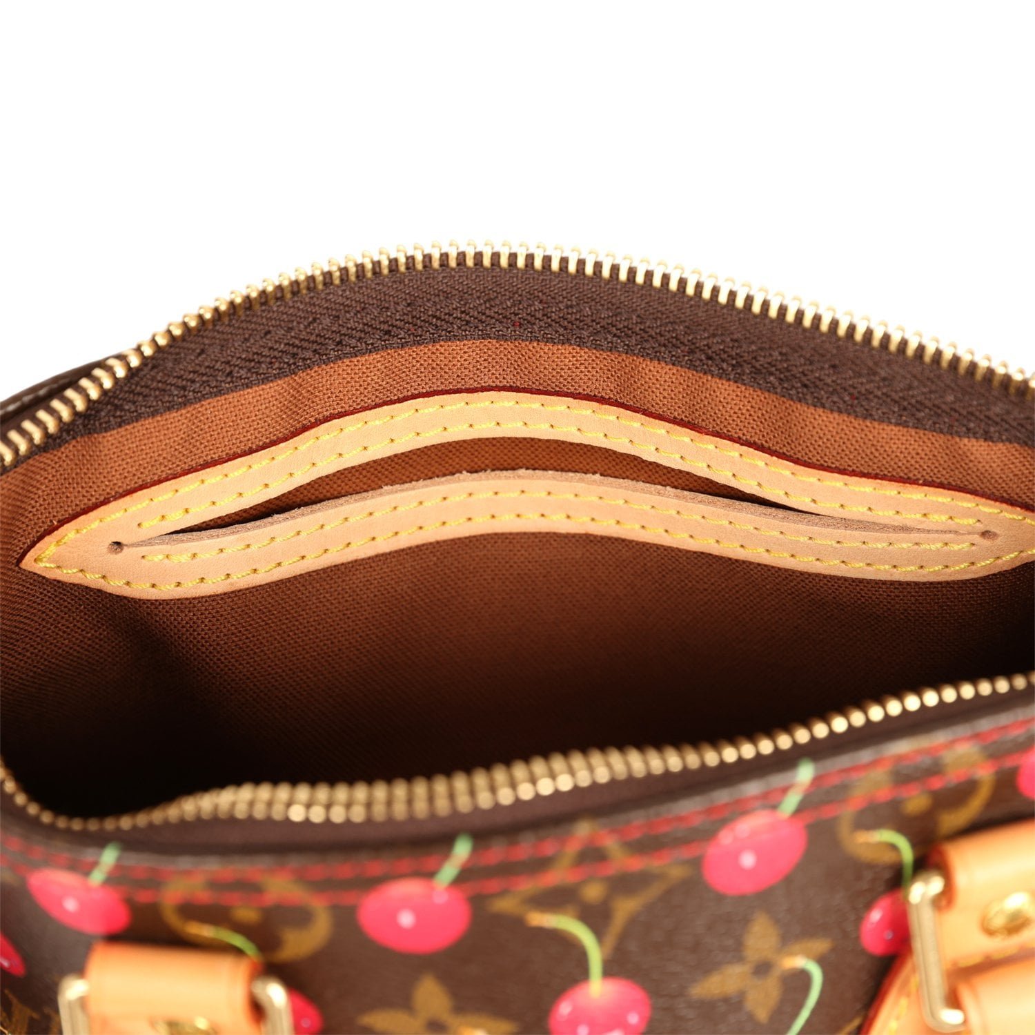 Vintage Louis Vuitton Speedy 25 Brown Red — view 11