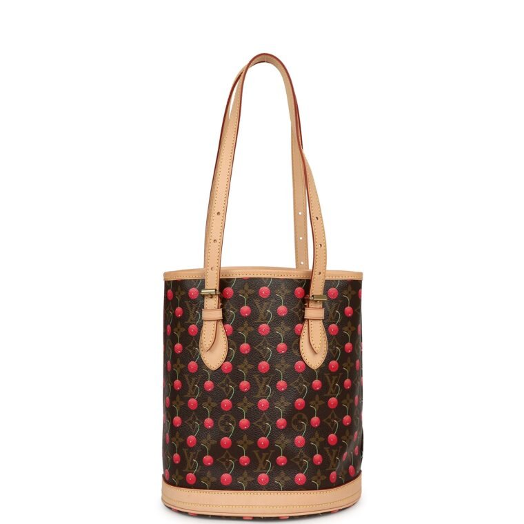 Vintage Louis Vuitton Bucket Bag PM Red for Sale