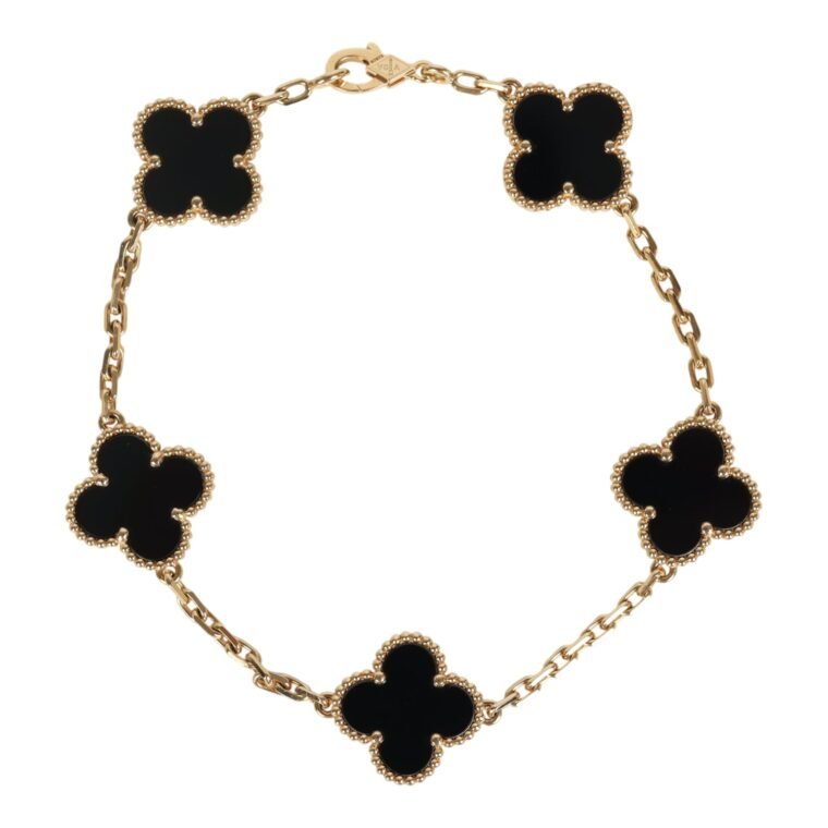 Van Cleef Vintage Alhambra Bracelet 18K Yellow Gold (022) for Sale