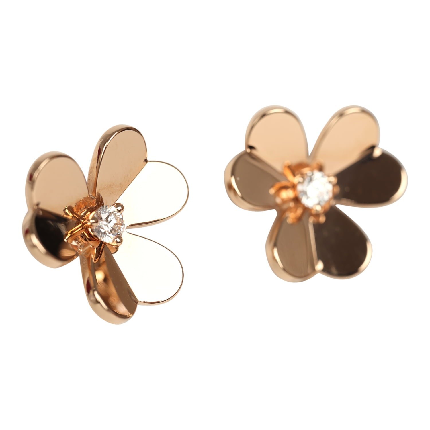Van Cleef Small Frivole Earrings 18K Rose Gold — view 2