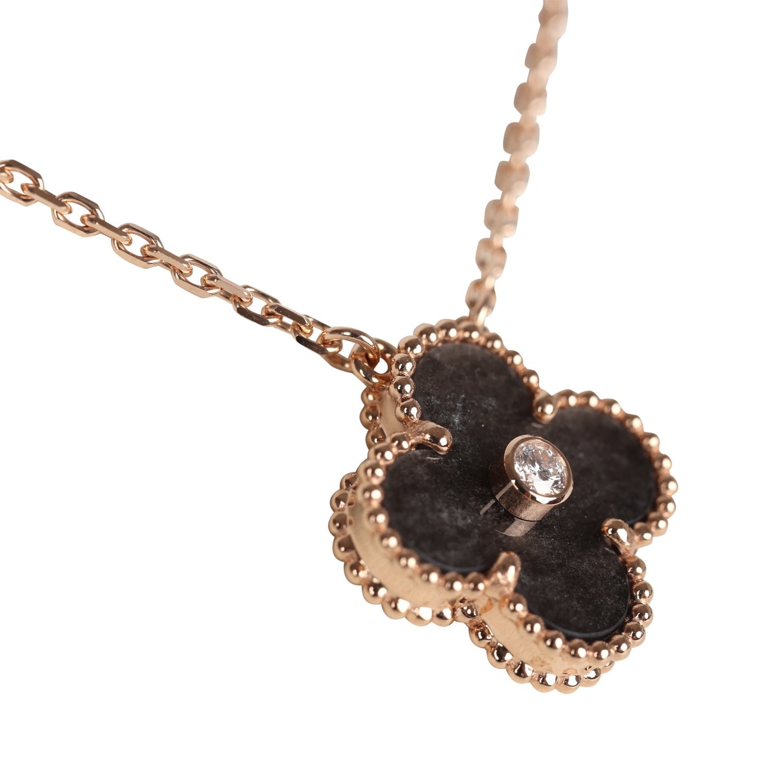 Van Cleef Vintage Alhambra Necklace Silver — view 3