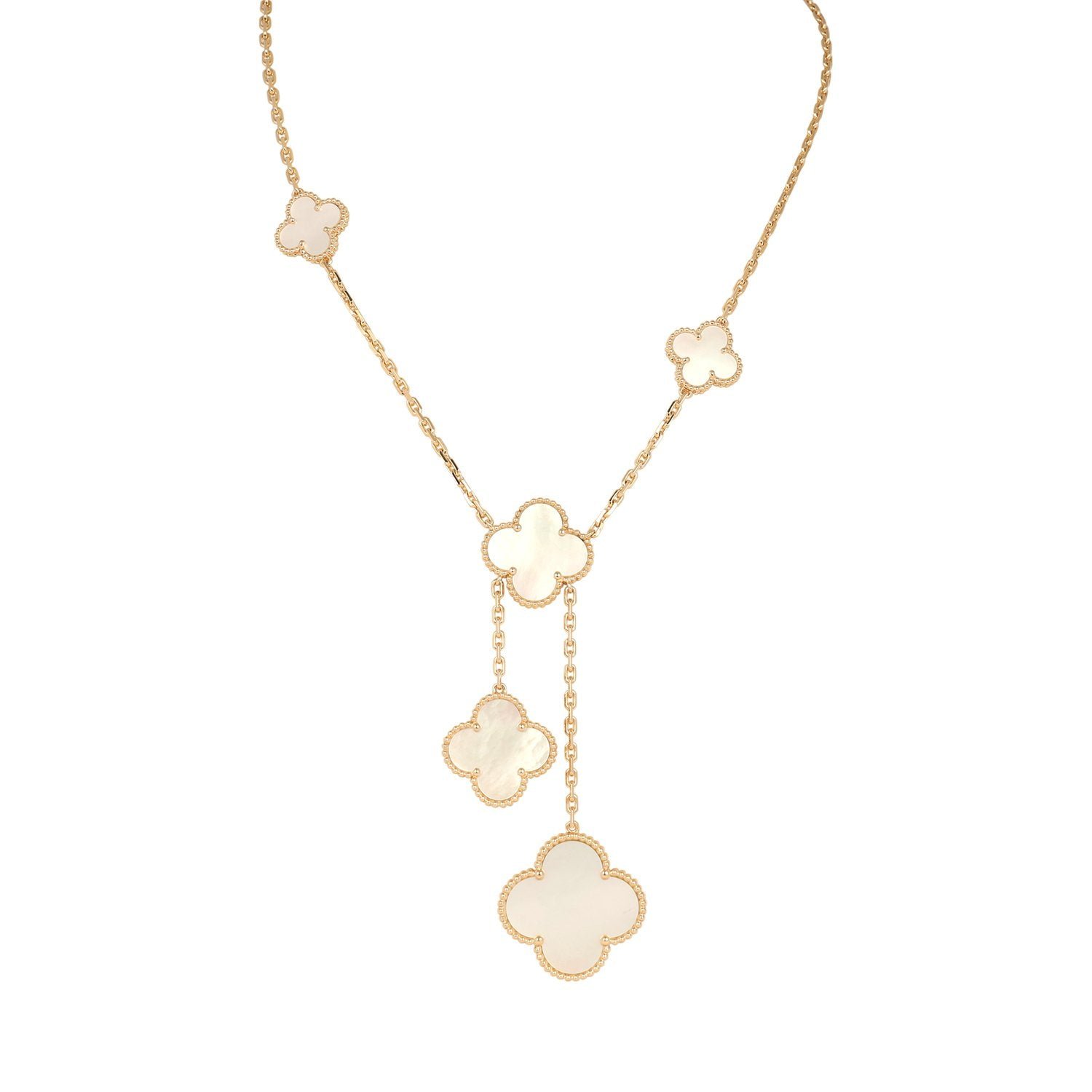 Van Cleef Magic Alhambra Necklace 18K Yellow Gold