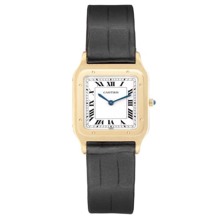 Cartier Santos Dumont Extra-Flat 36mm Yellow Gold for Sale