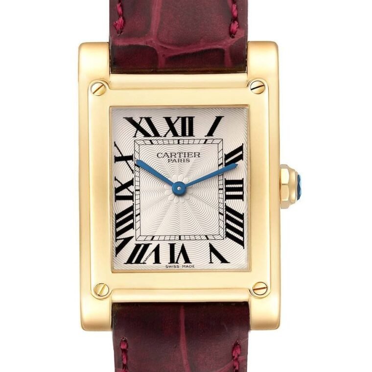 Cartier Tank a Vis Privee CPCP Collection 30mm Yellow Gold for Sale — alternate view