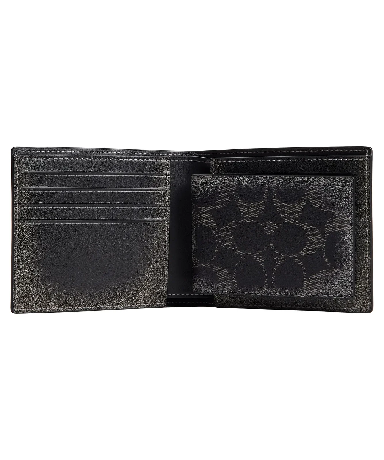Coach 3-in-1 Bifold Wallet for Sale - Black Signature