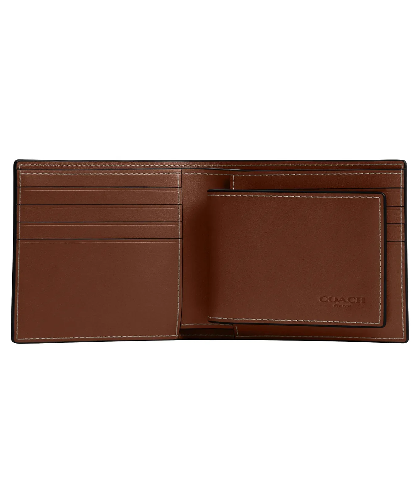 Coach 3-in-1 Slim Debossed Leather Bifold Wallet for Sale