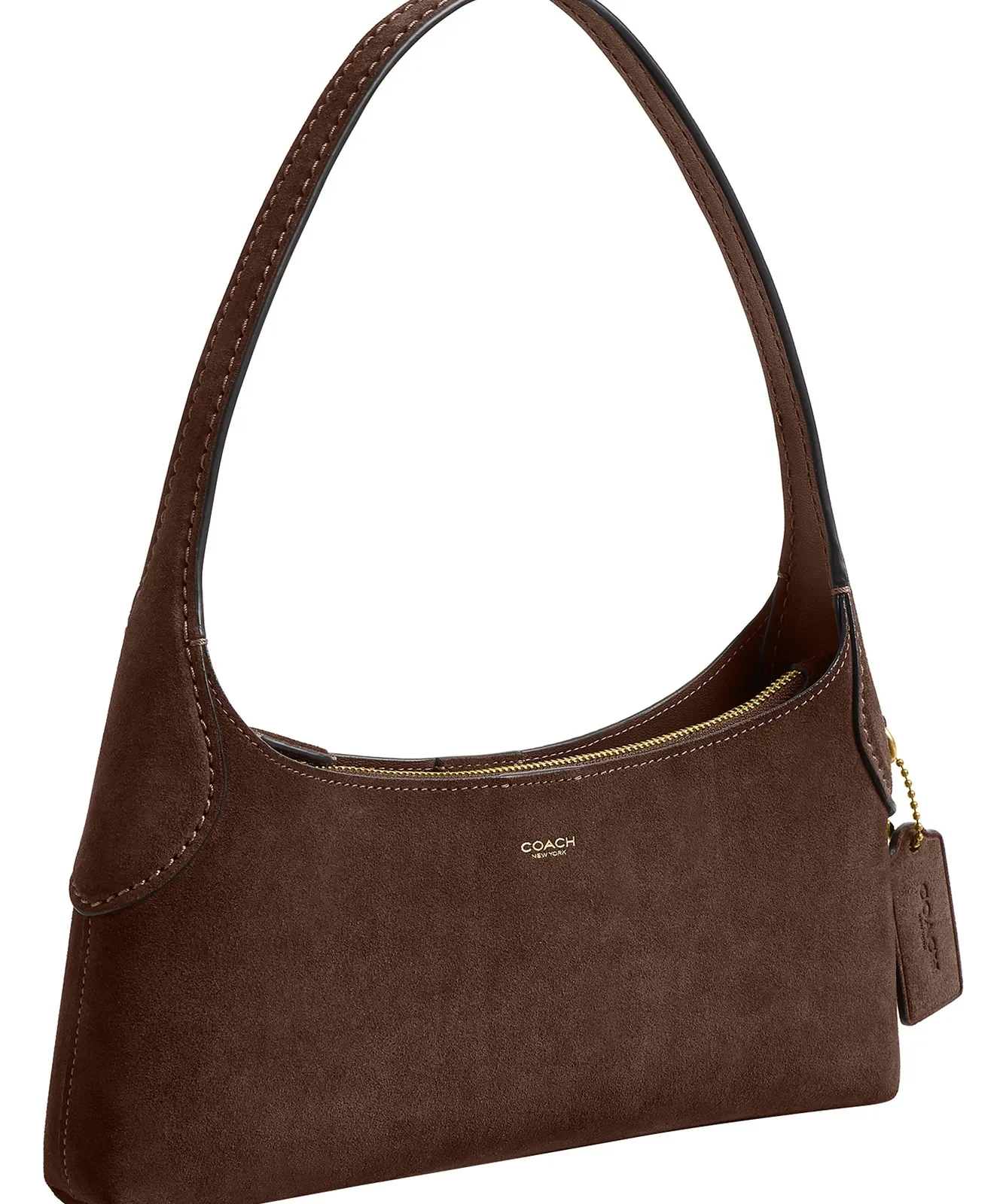 Coach Brooklyn 26 Suede Shoulder Bag for Sale - Dark Chocolate