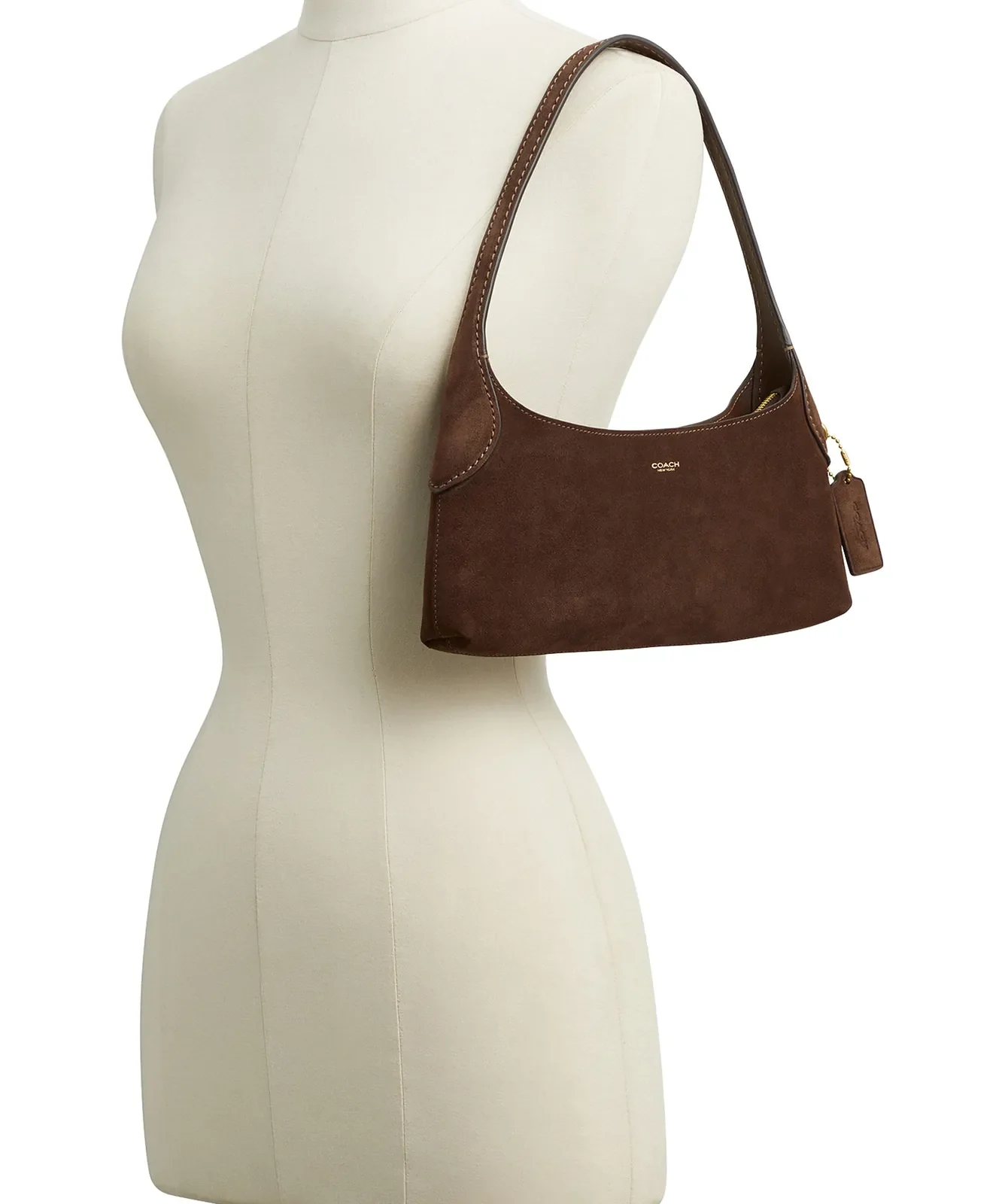 Coach Brooklyn 26 Suede Shoulder Bag for Sale - Dark Chocolate