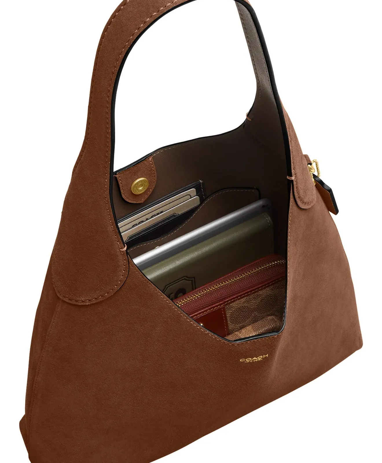 Coach Brooklyn 28 Suede Shoulder Bag for Sale