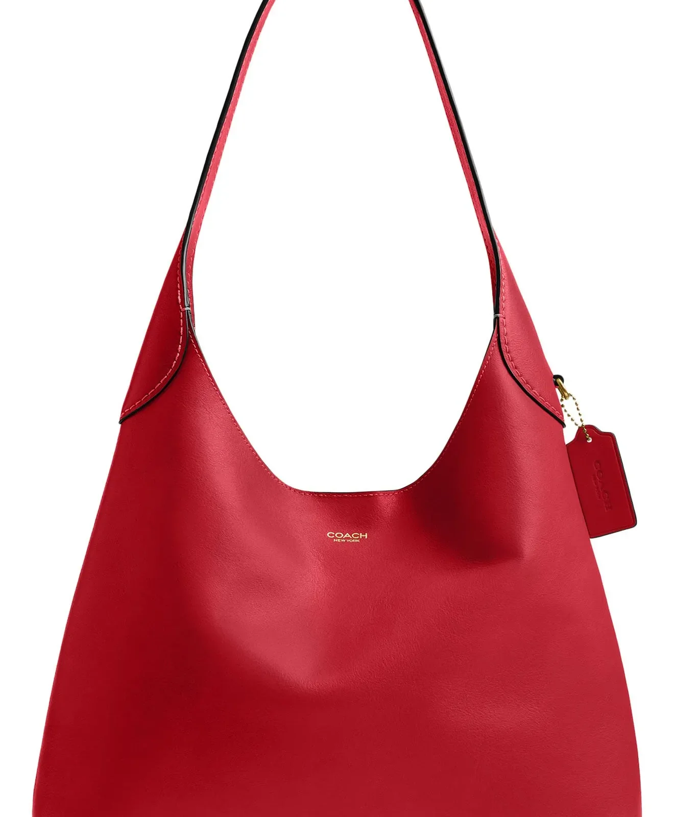 Coach Brooklyn 34 Leather Shoulder Bag for Sale - Scarlet