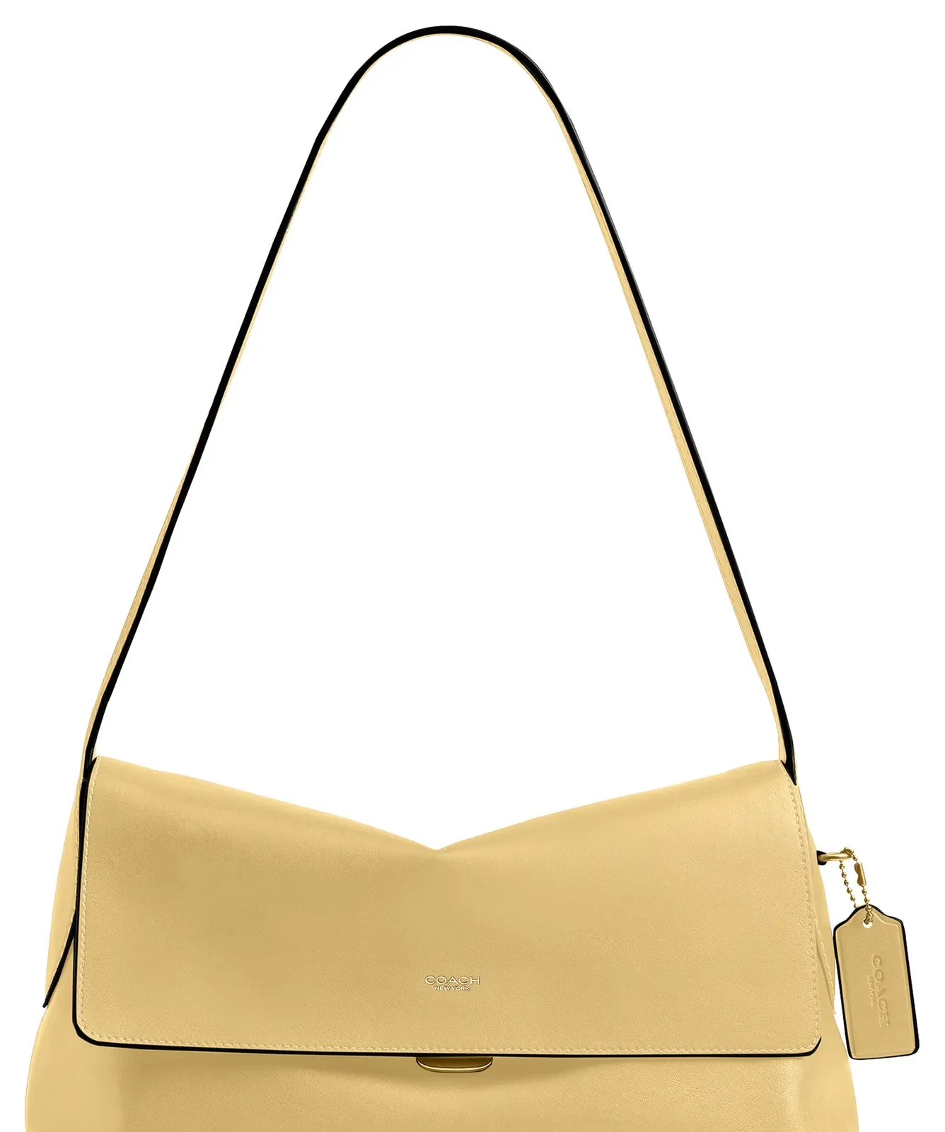 Coach Chelsea 30 Natural Grain Leather Shoulder Bag for Sale - Vanilla