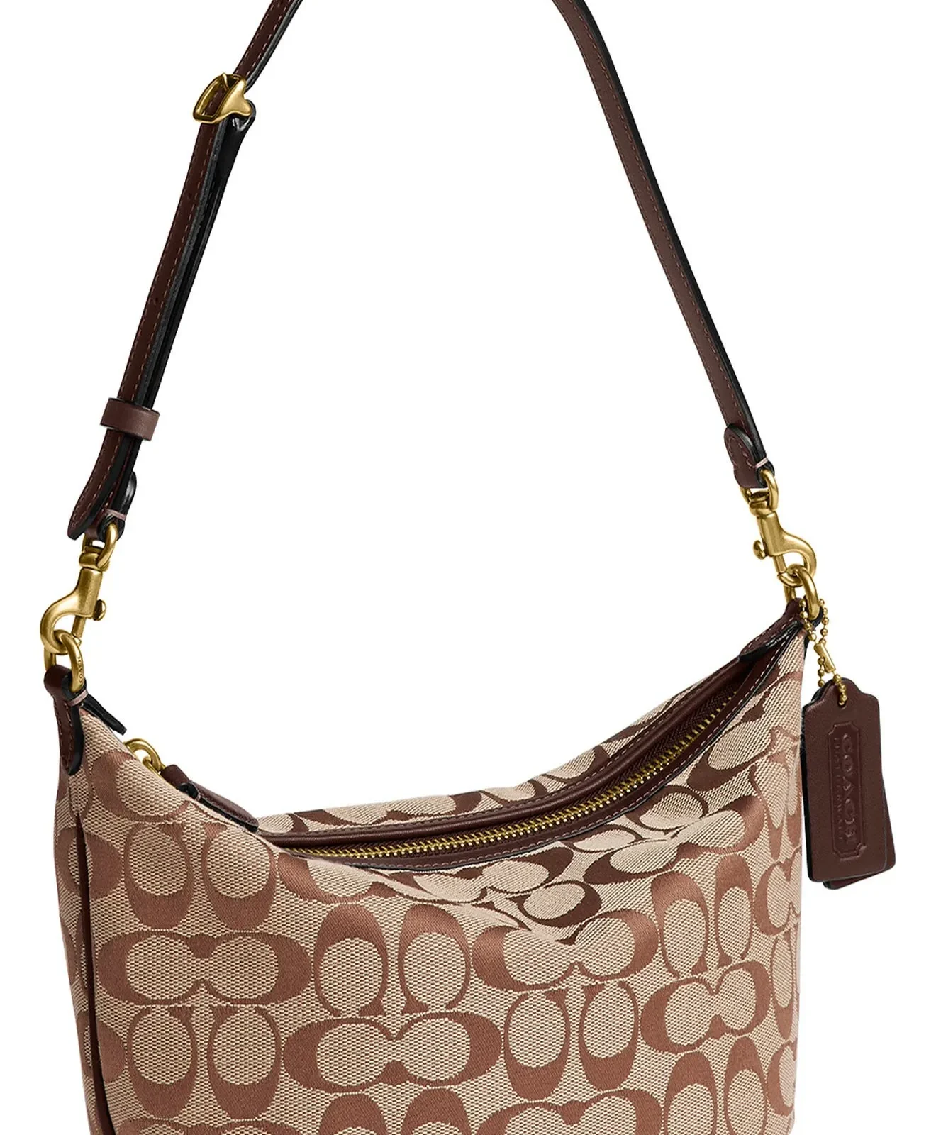 Coach Demi Signature Jacquard Bag for Sale - Khaki Maple
