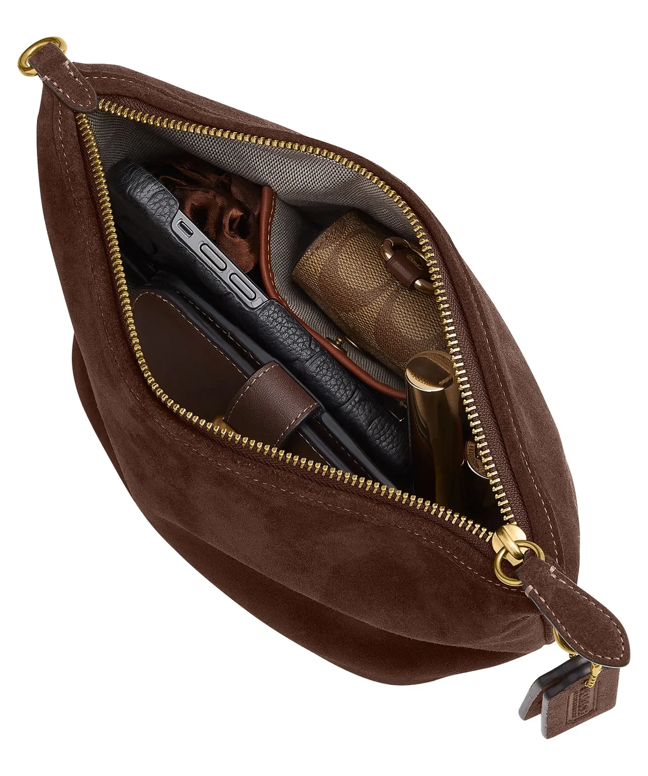 Coach Demi Suede Shoulder Bag for Sale