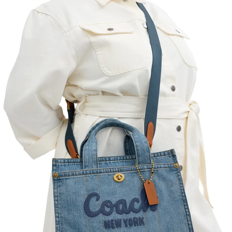 Coach Small Denim Cargo Tote for Sale — alternate view