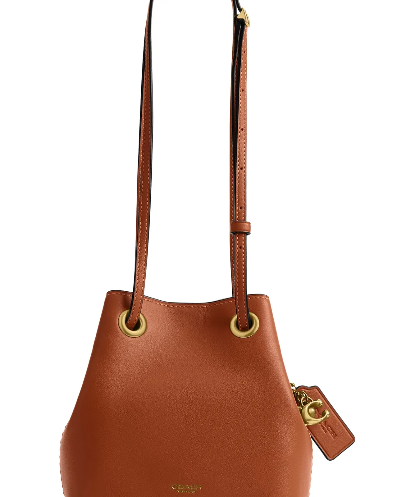 Coach Jade Drawstring Bucket Bag for Sale - Amber Brown