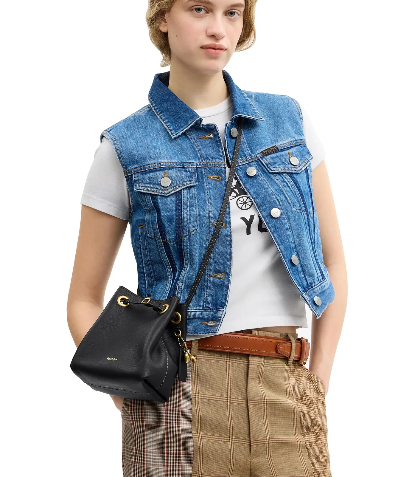 Coach Jade Drawstring Bucket Bag for Sale