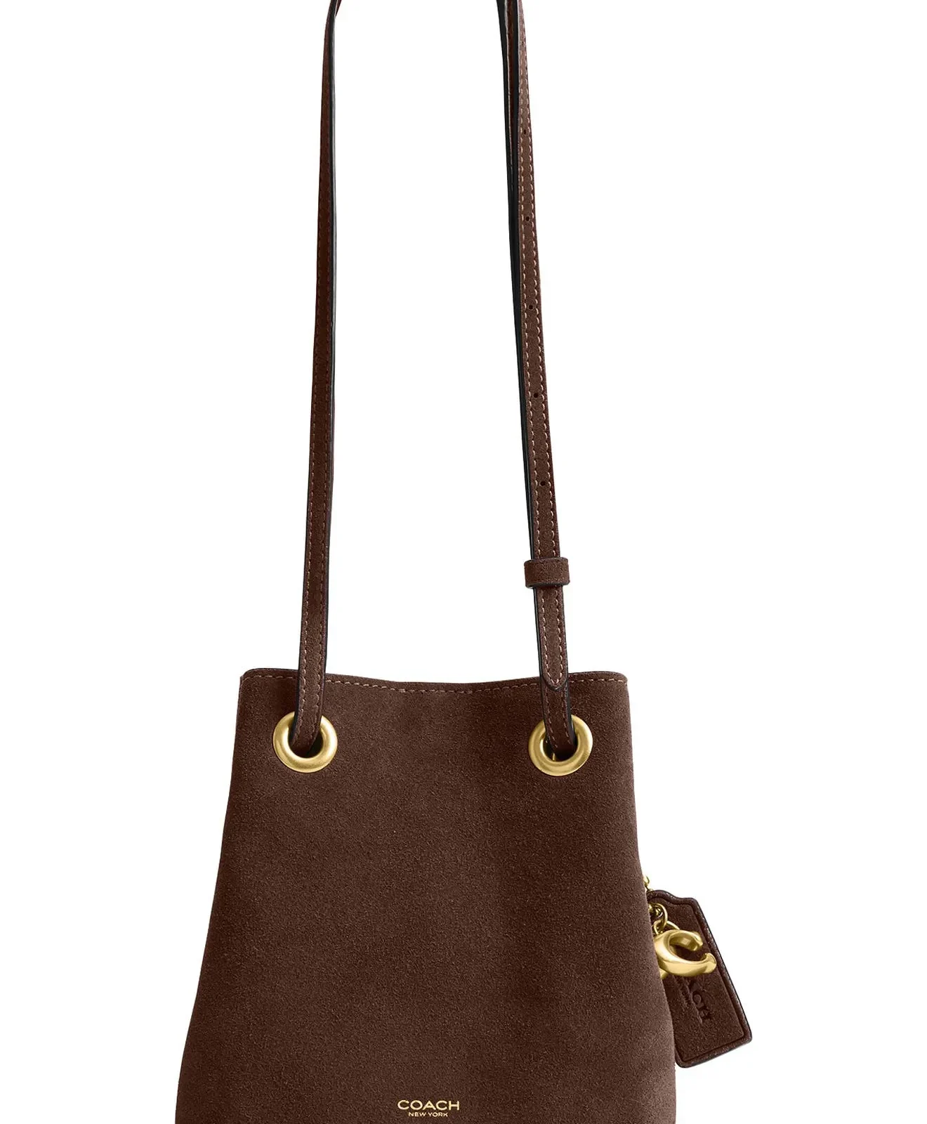Coach Jade Drawstring Bucket Bag for Sale - Dark Chocolate