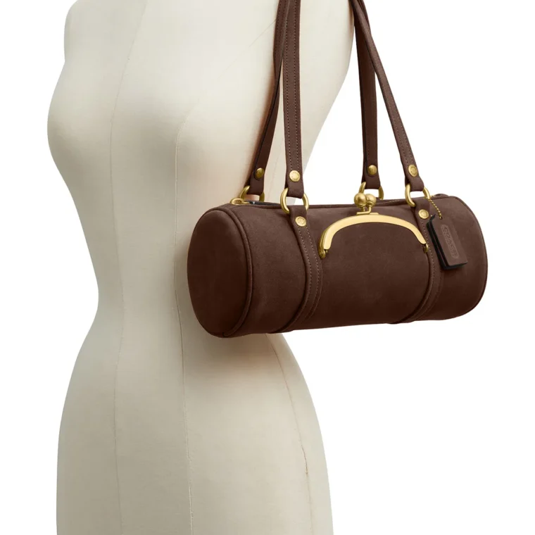 Coach Kisslock 28 Suede Barrel Bag for Sale — alternate view