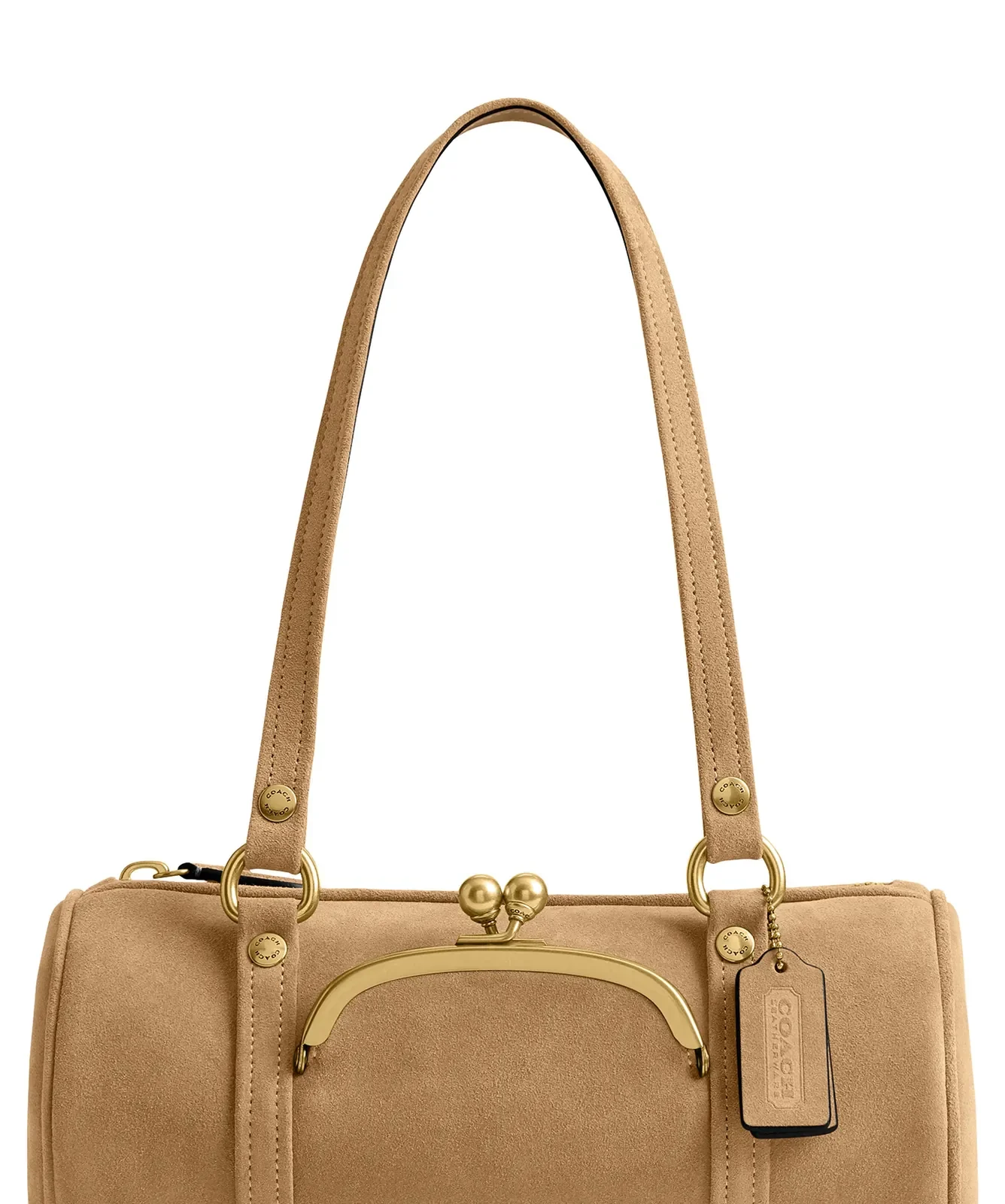 Coach Kisslock 28 Suede Barrel Bag for Sale - Soul