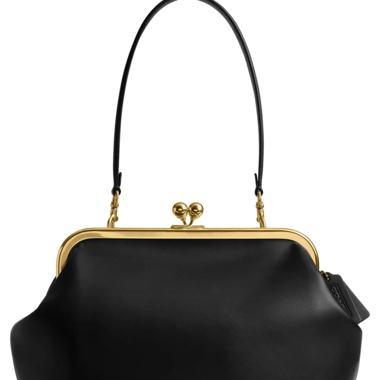 Coach Kisslock Glovetanned Leather Frame Bag for Sale