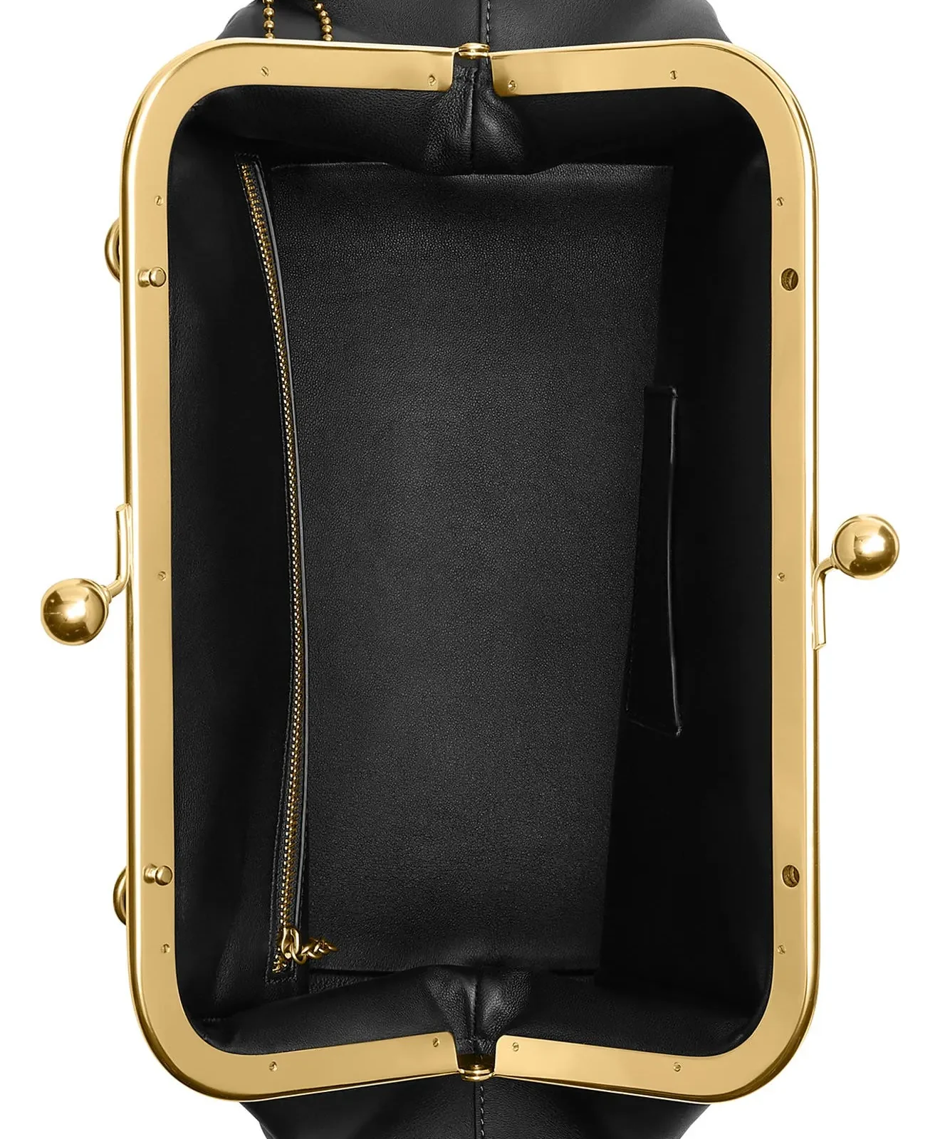Coach Kisslock Glovetanned Leather Frame Bag for Sale - Black