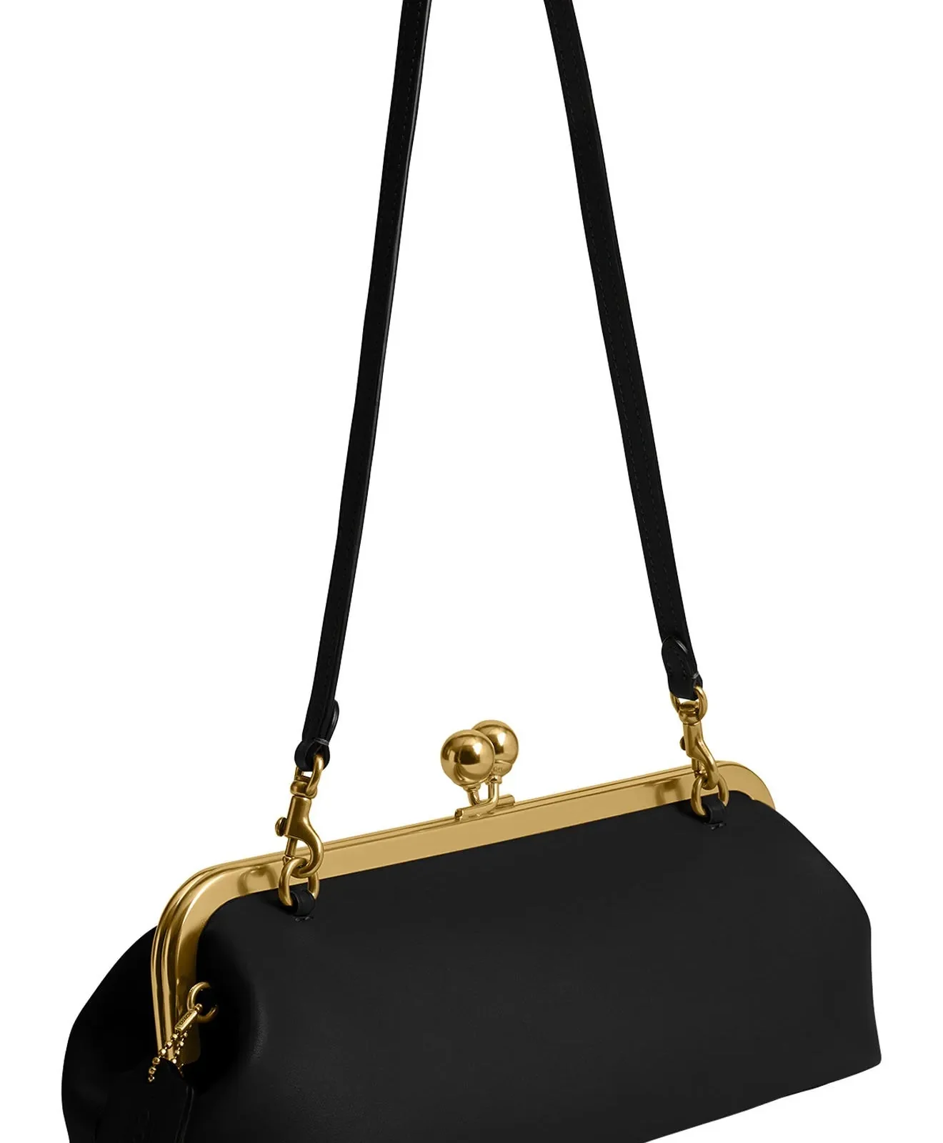 Coach Kisslock Glovetanned Leather Frame Clutch for Sale