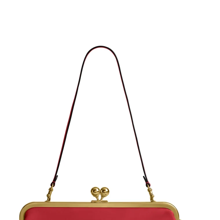 Coach Kisslock Glovetanned Leather Frame Clutch for Sale