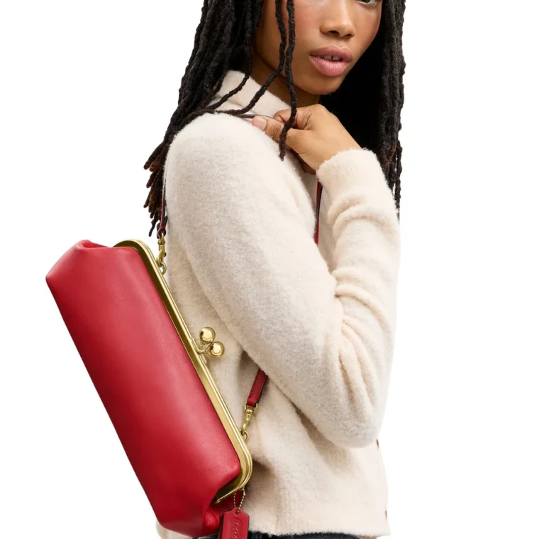 Coach Kisslock Glovetanned Leather Frame Clutch for Sale — alternate view