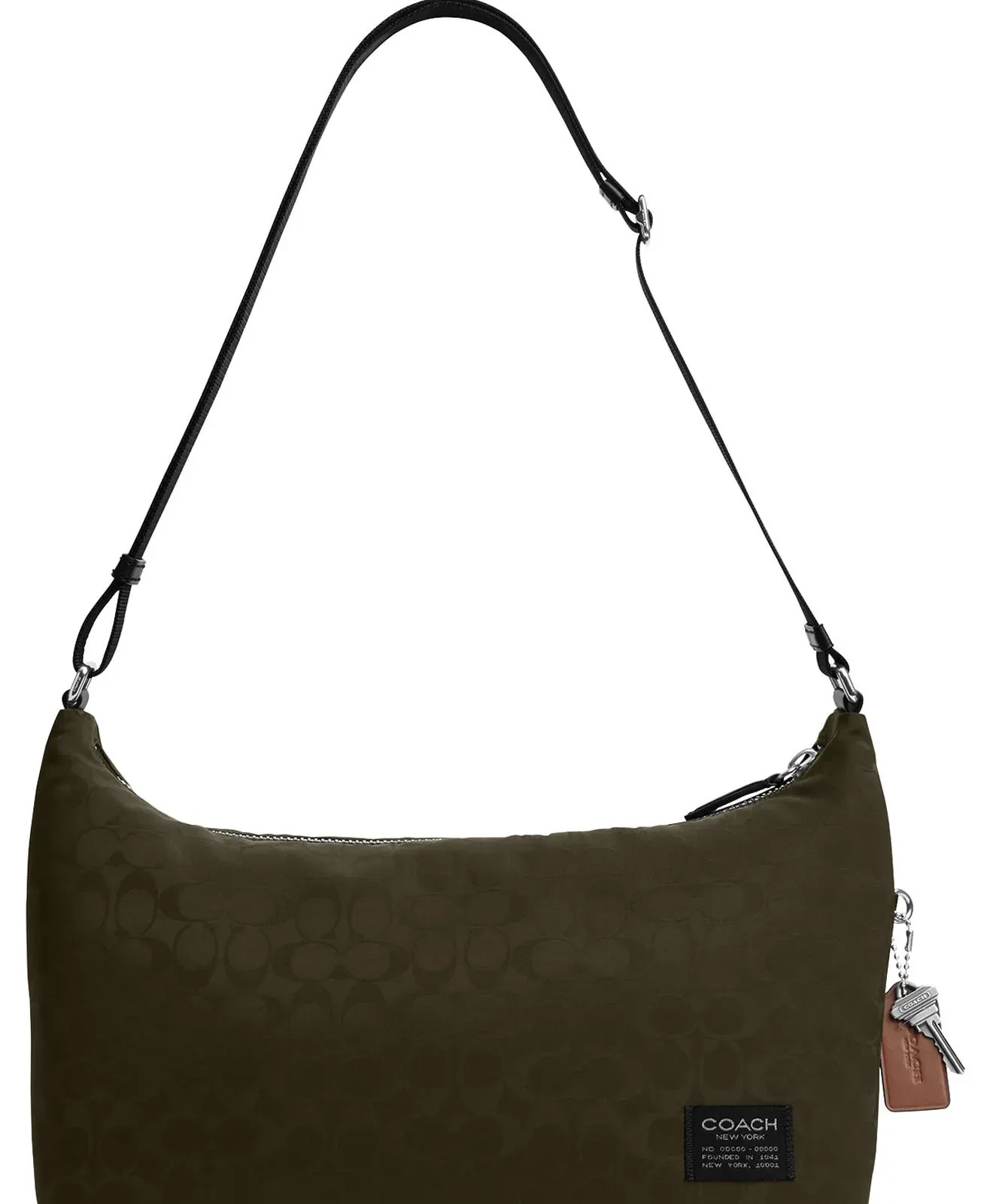Coach Leo Signature Nylon Crossbody Bag for Sale - Dark Moss