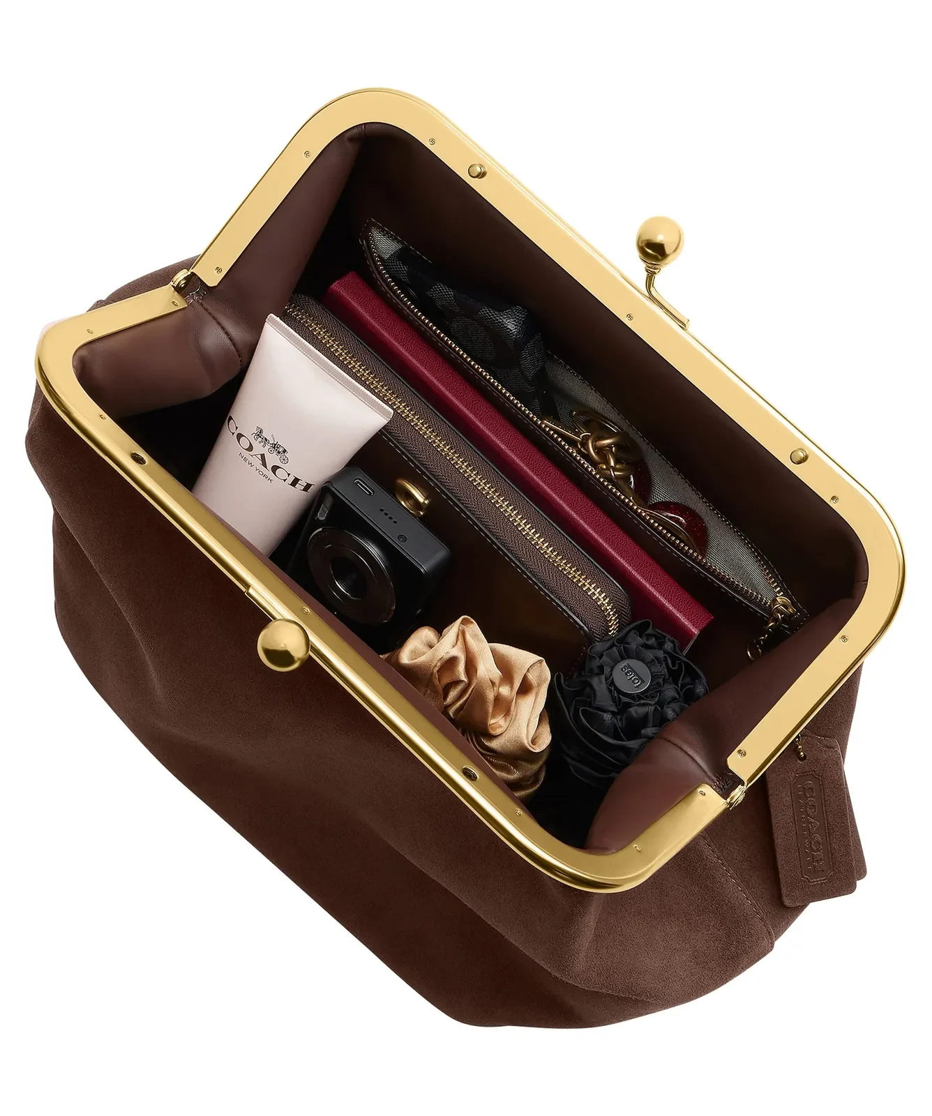Coach Loved Leather Kisslock Frame Bag for Sale