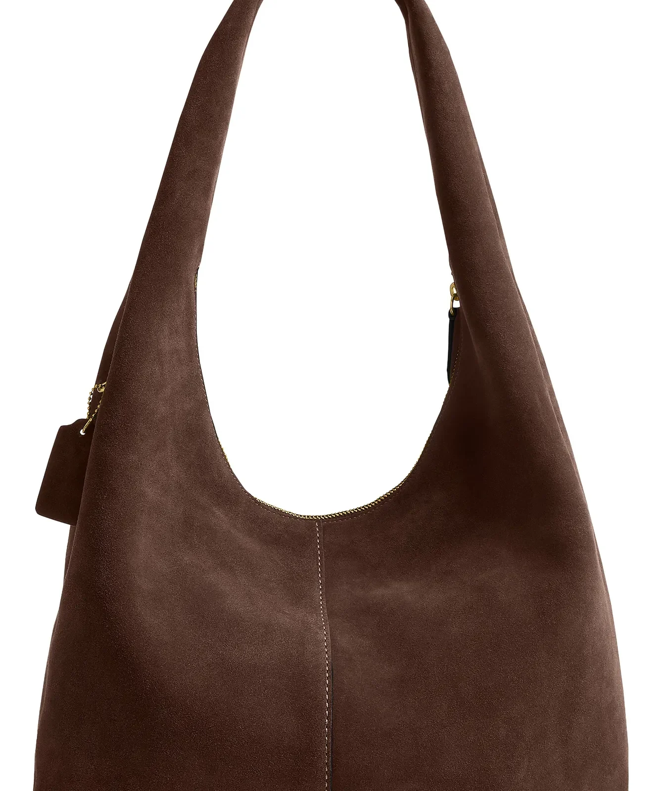 Coach Pillow Brooklyn 34 Suede Shoulder Bag for Sale - Dark Chocolate