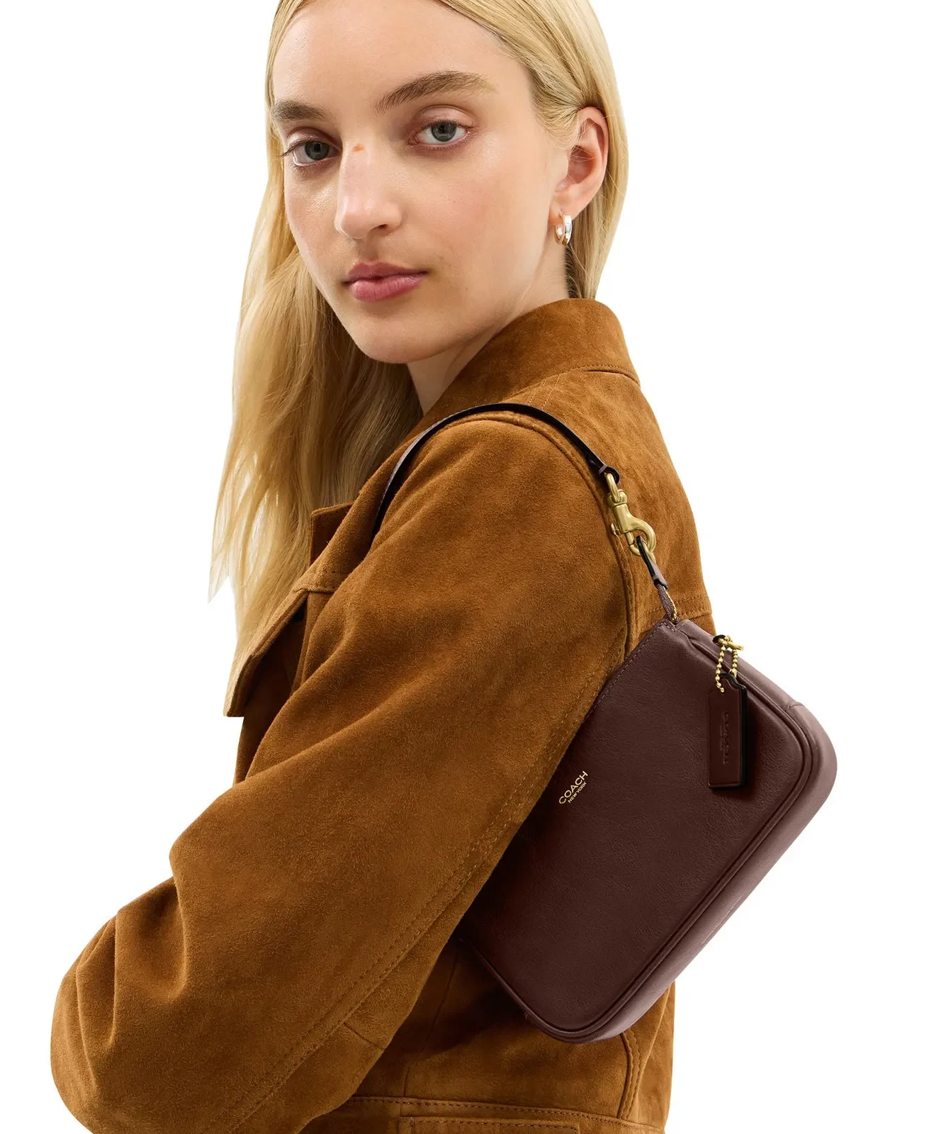Coach Plaza 18 Natural Grain Leather Shoulder Bag for Sale